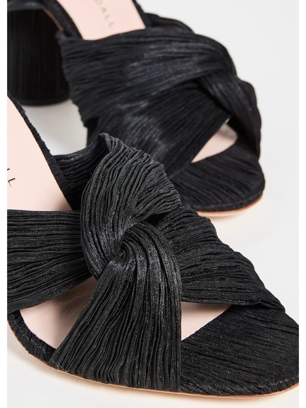 Loeffler Randall Black Knotted Pleated Heels - Fits smaller